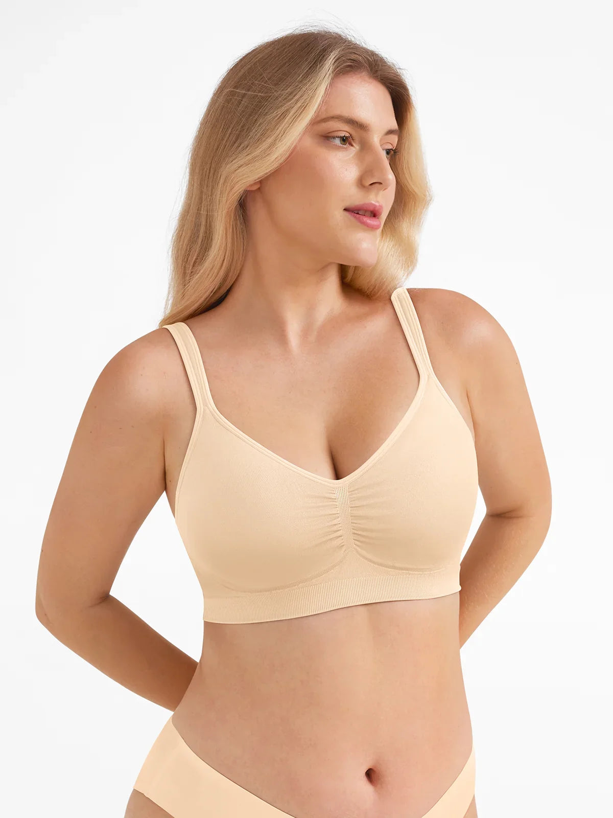 Seamless Wireless Wide-Strap Everyday Bra