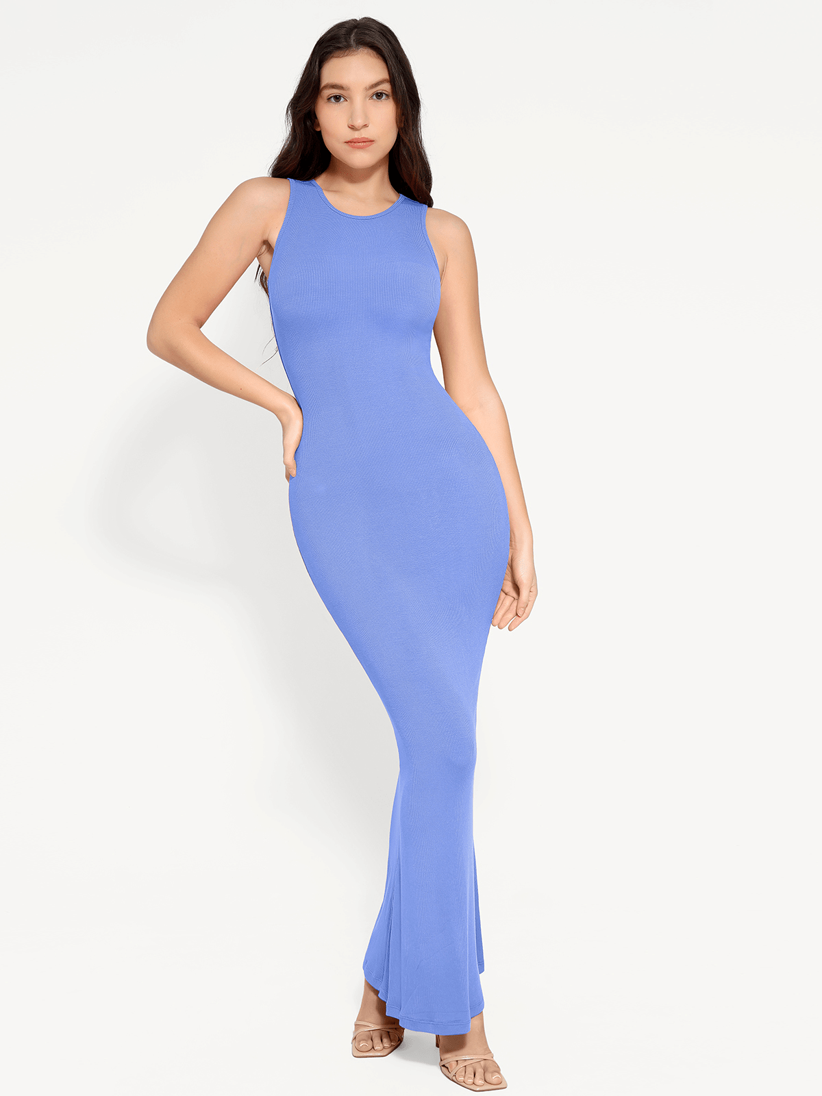 Shapewear Crew Neck Modal Sleeveless Slimming Maxi Dress
