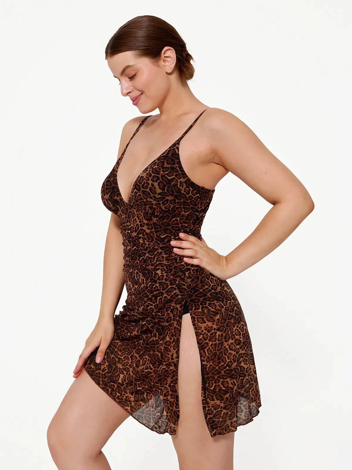 Shapewear Convertible Ruched Tummy Control One-Piece Swimsuit