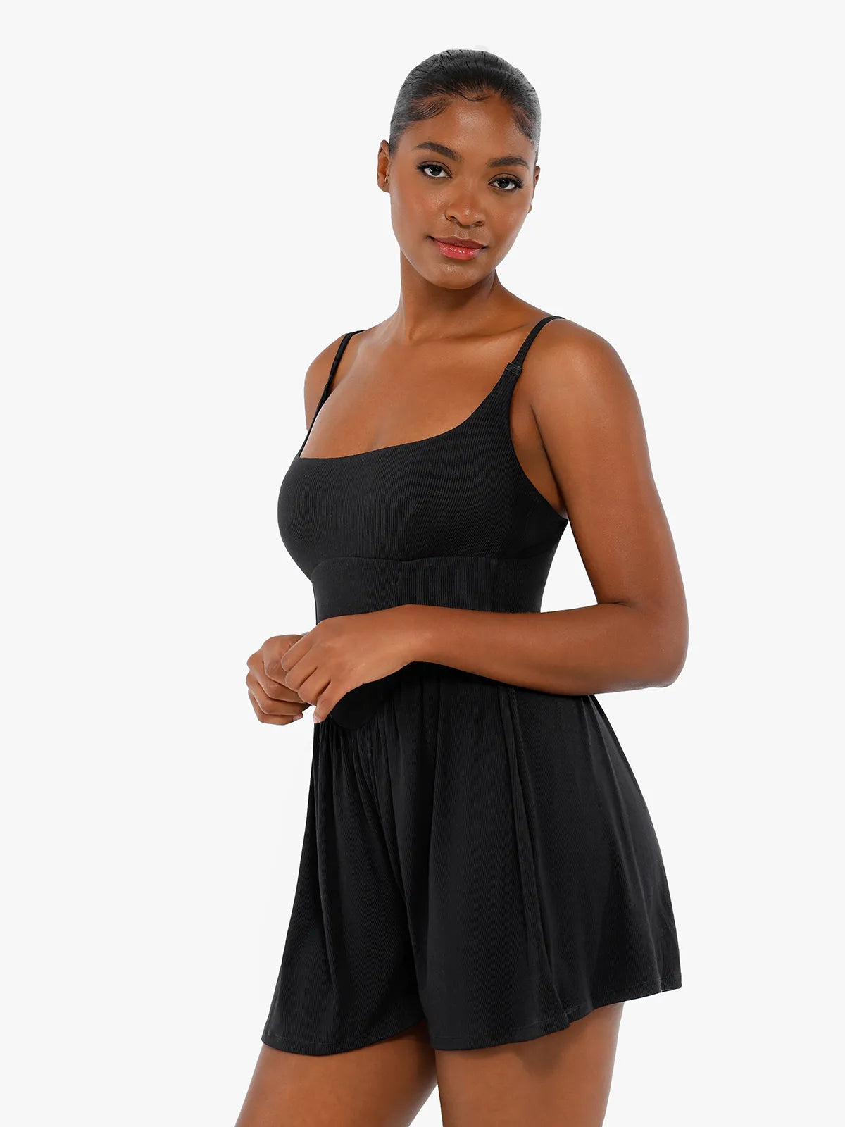 Shapewear Modal Tummy Control Wide-Leg Romper