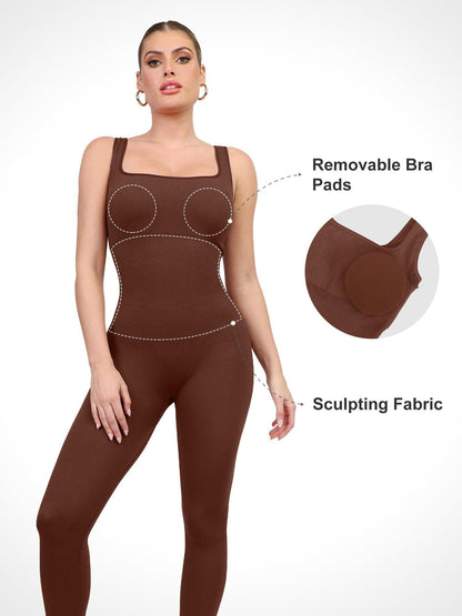 The Shapewear Coverall Sport Seamless Square Neck