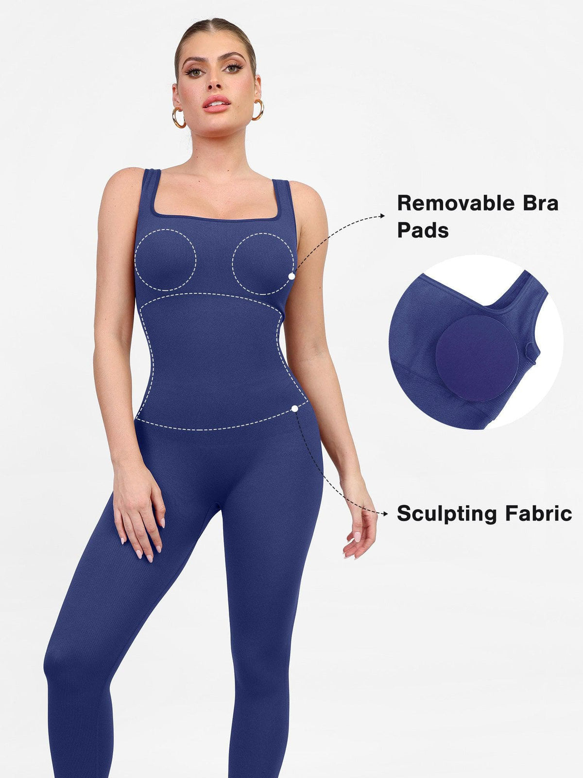 The Shapewear Coverall Sport Seamless Square Neck
