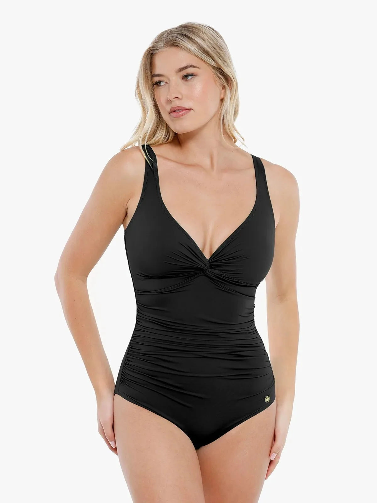 Shapewear Twist Front Ruched Tummy Control Swimsuit