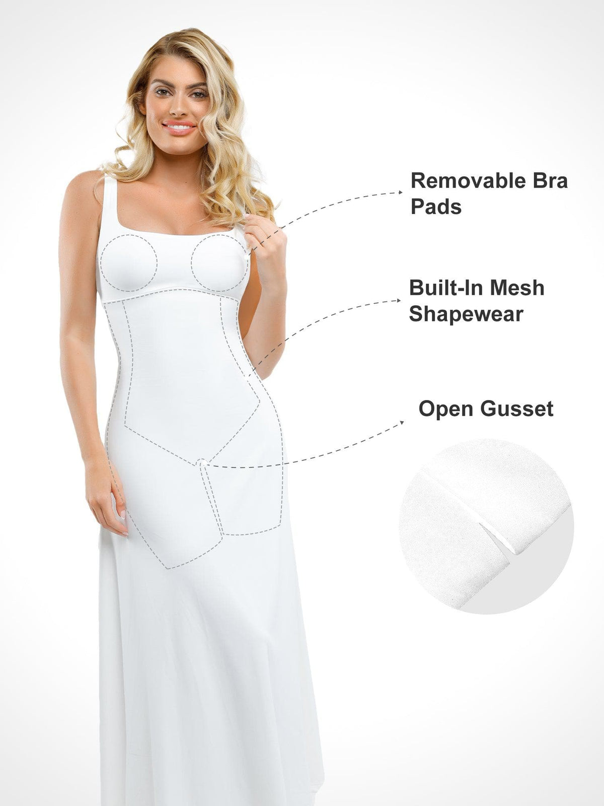 Shapewear Sleeveless A-Line Maxi or Wrap Cardigan or Set