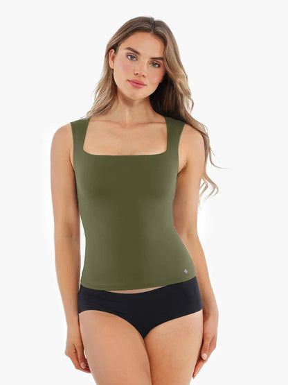 Cloud-Touch Double-Layer Shaping Sleeveless Top