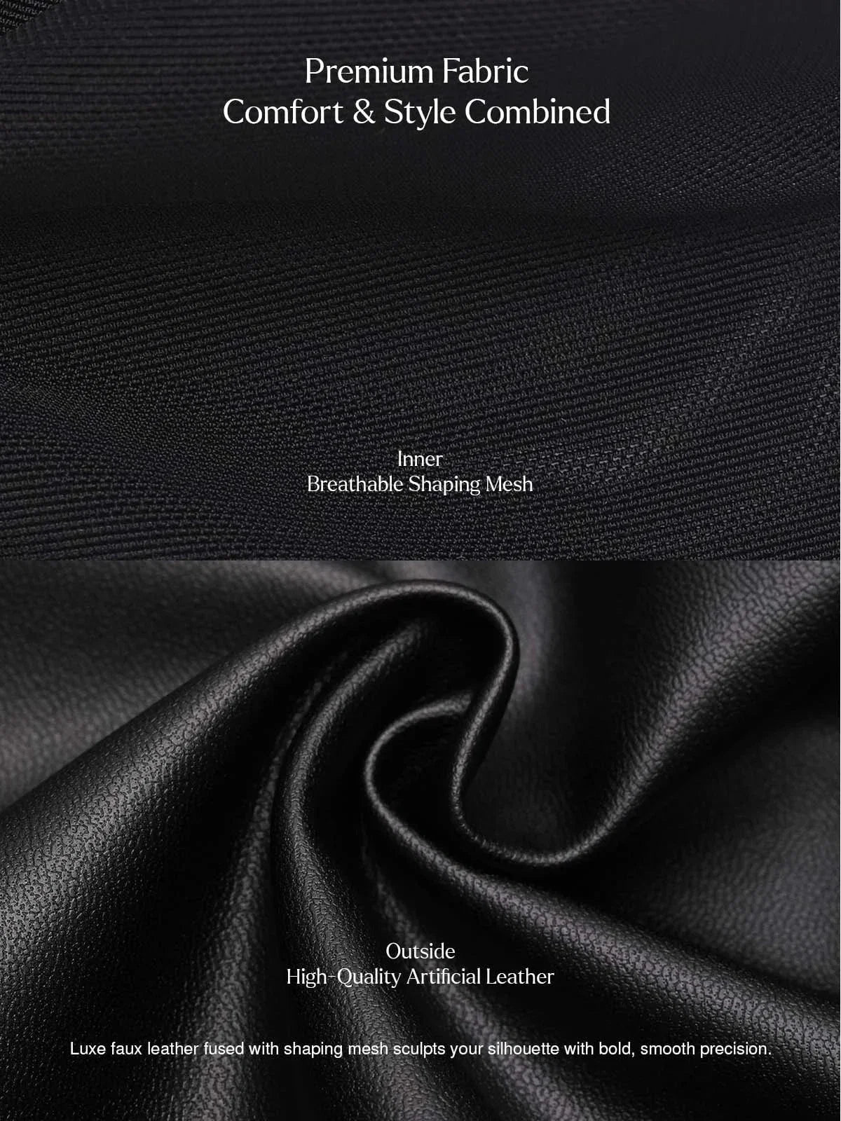 Dual-Wear Sculpting Faux Leather Dress