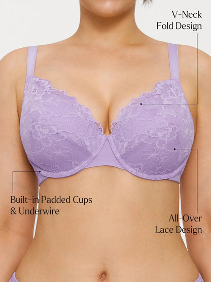 Lace Full-Cup Underwire Comfort Support Bra