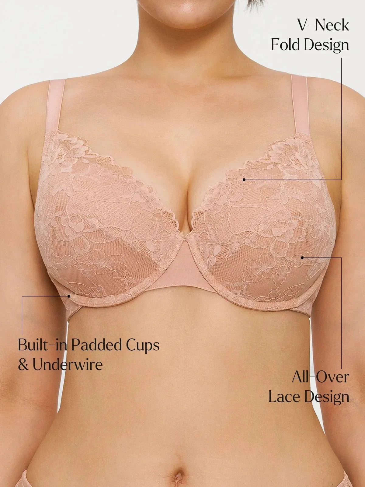 Lace Full-Cup Underwire Comfort Support Bra