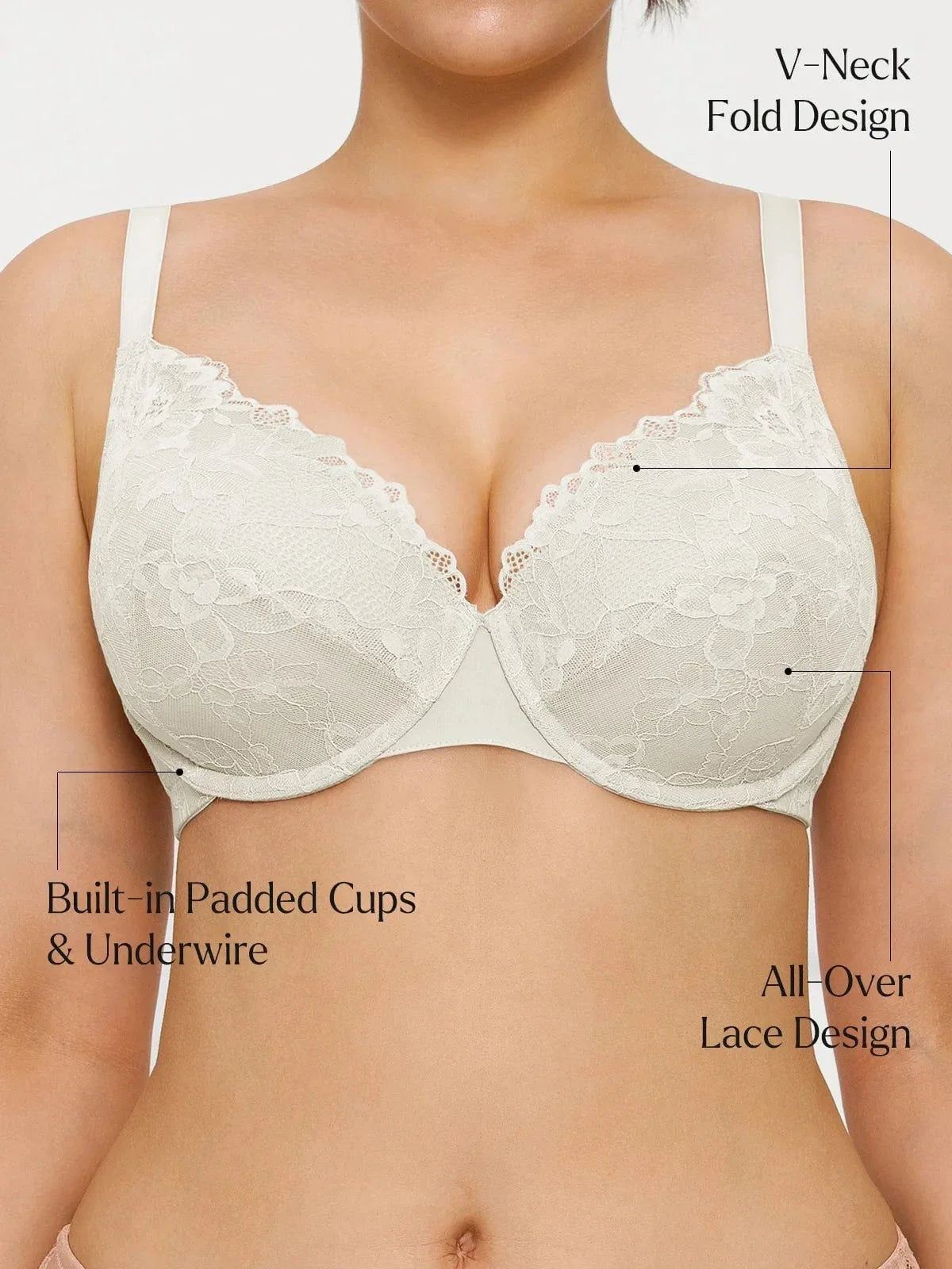 Lace Full-Cup Underwire Comfort Support Bra