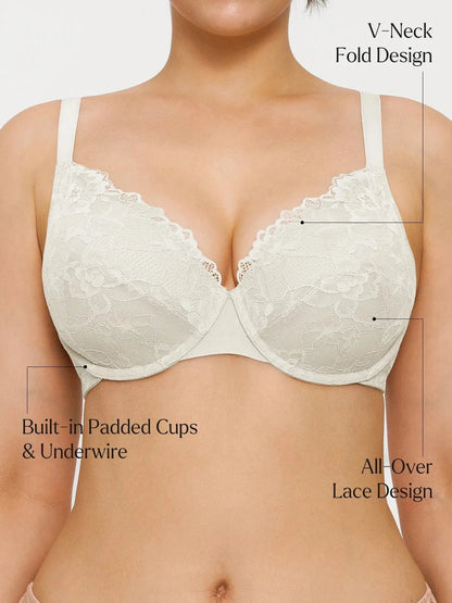 Lace Full-Cup Underwire Comfort Support Bra