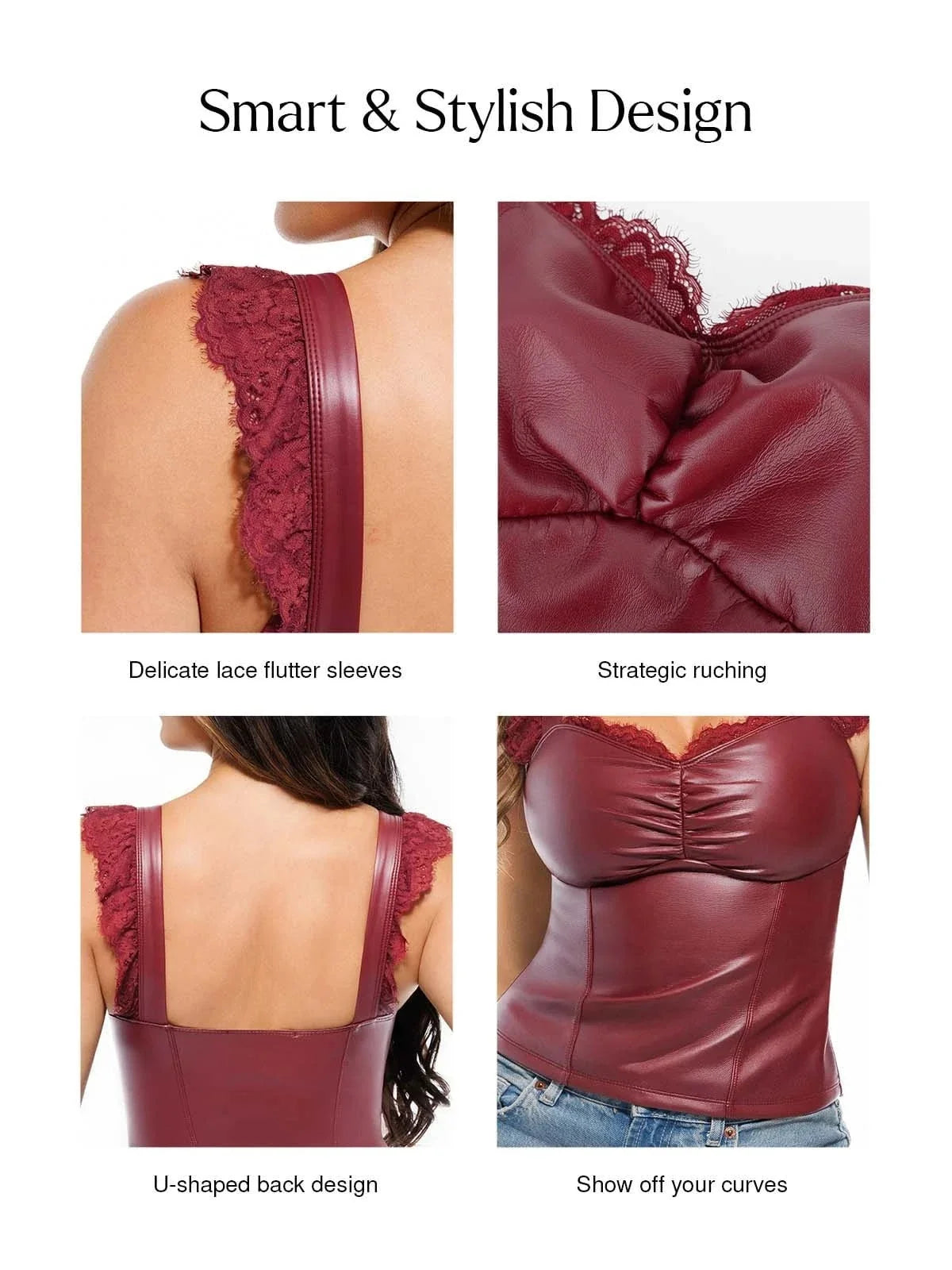 Lace Trim Sculpting Camisole Top