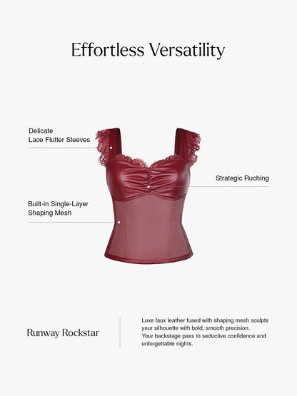 Lace Trim Sculpting Camisole Top