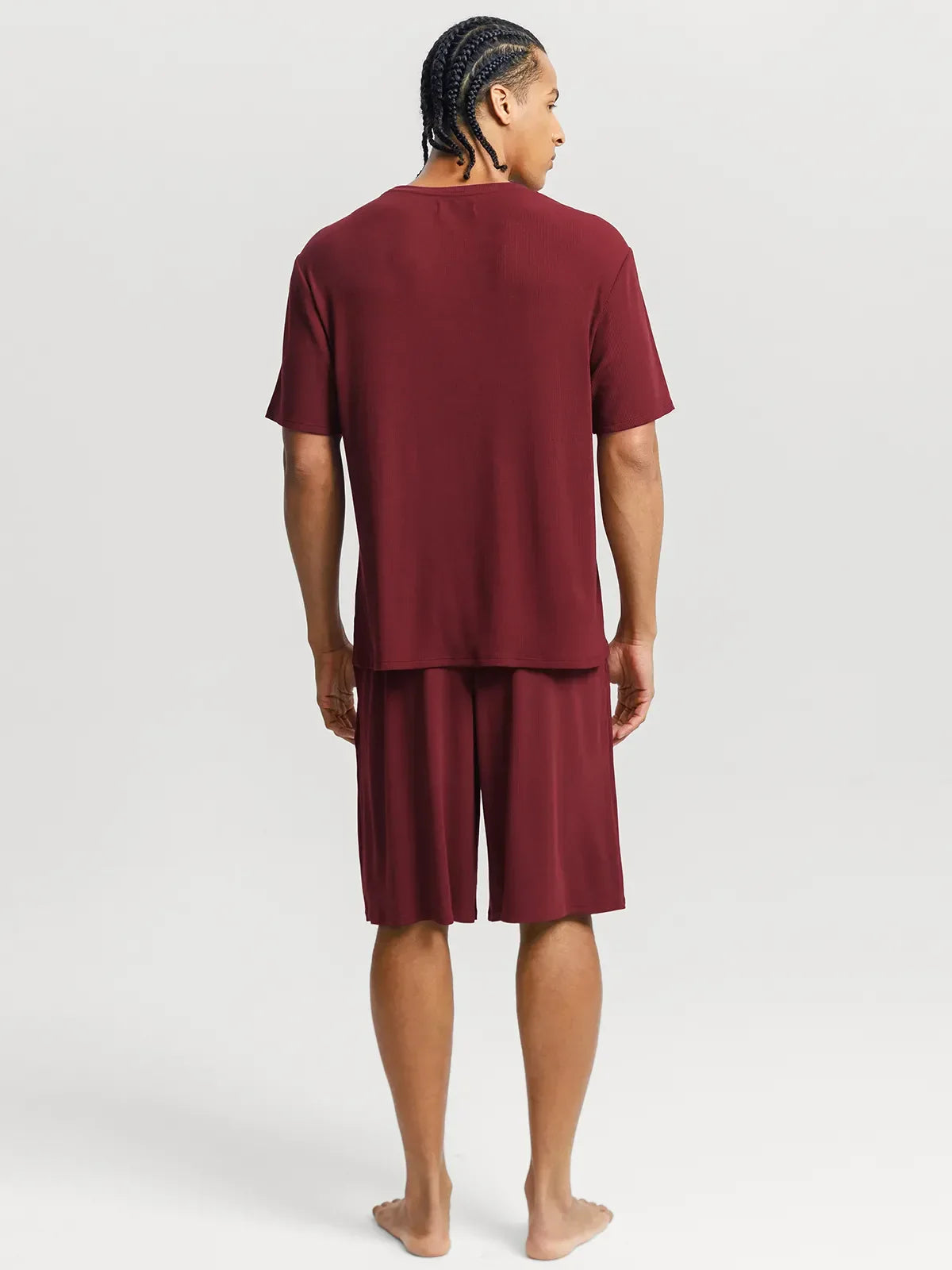 Men's Modal Crew Neck Short PJ Set