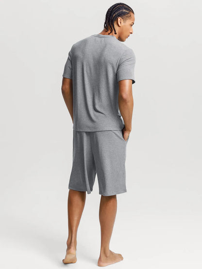 Men's Modal Crew Neck Short PJ Set
