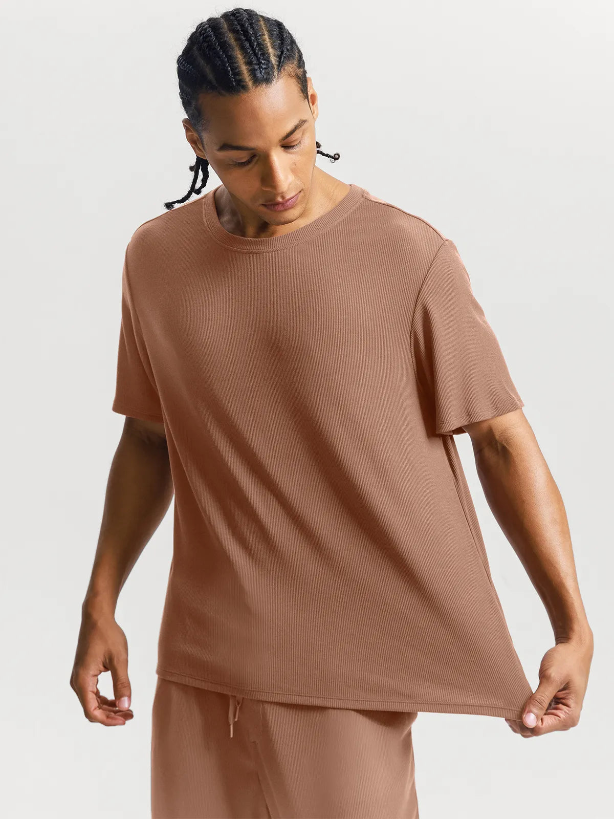 Men's Modal Crew Neck Short Sleeve & Pant PJ Set