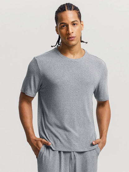Men's Modal Short Sleeve & Pant PJ Set