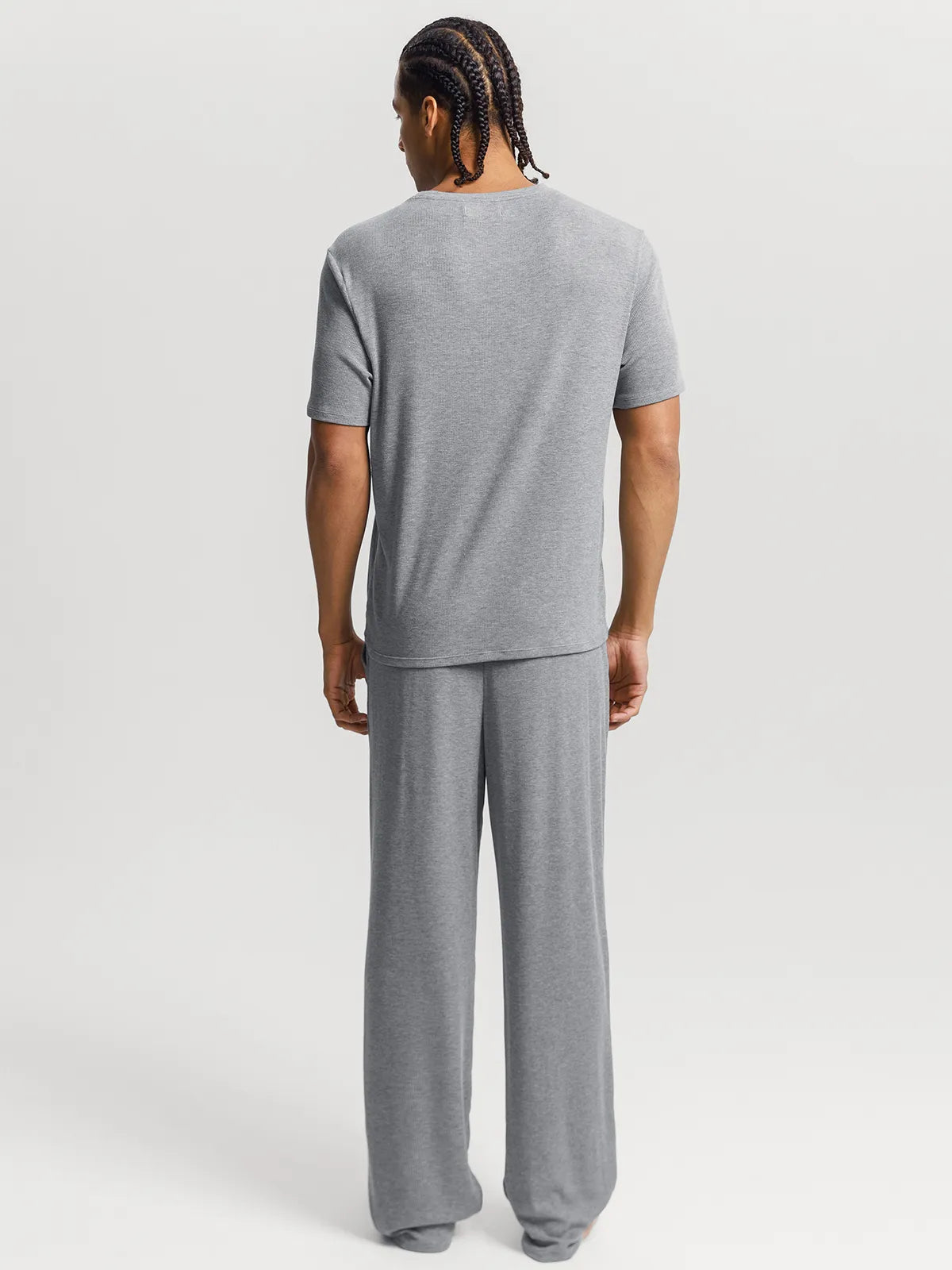 Men's Modal Crew Neck Short Sleeve & Pant PJ Set