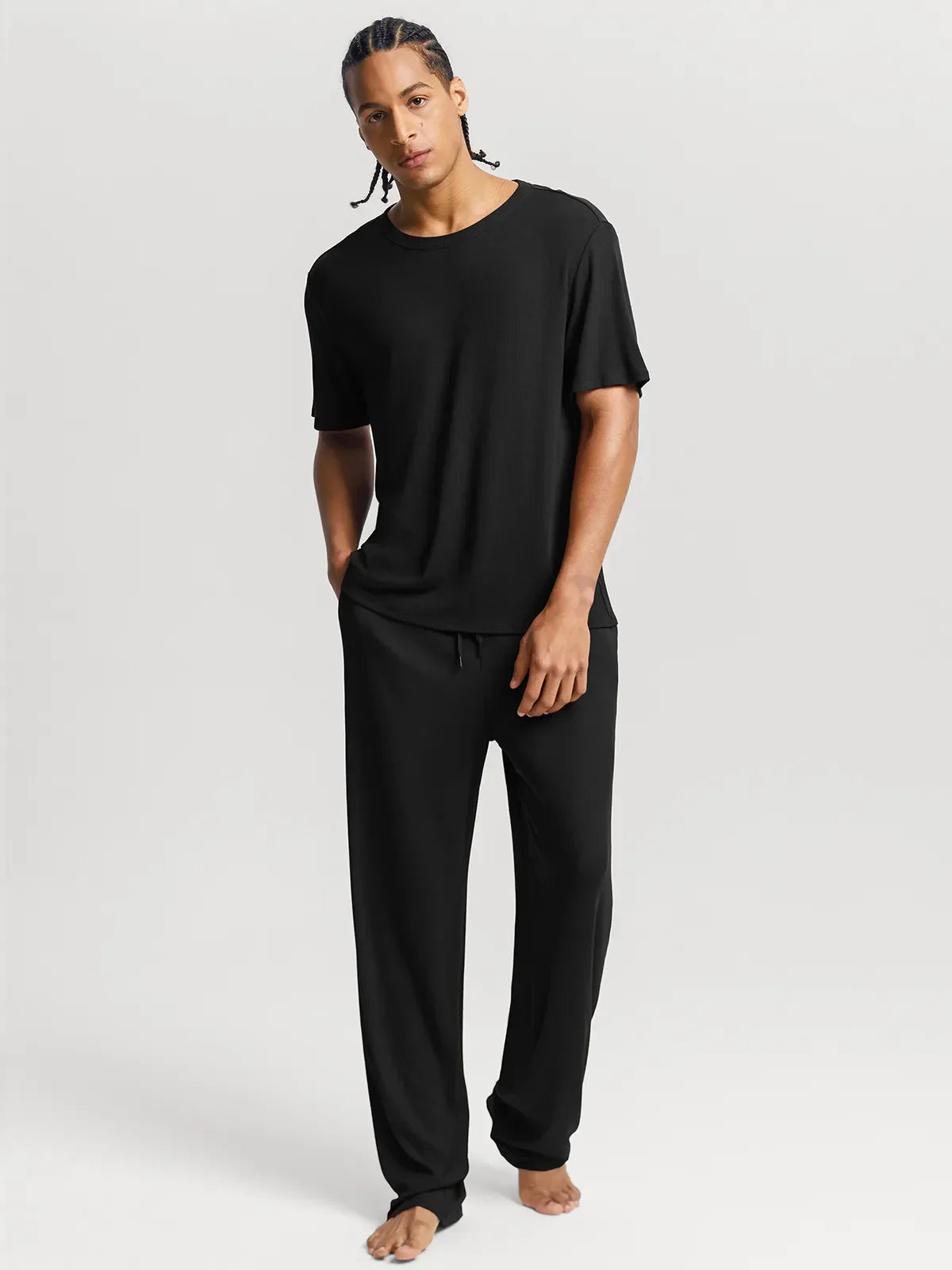 Men's Modal Short Sleeve & Pant PJ Set