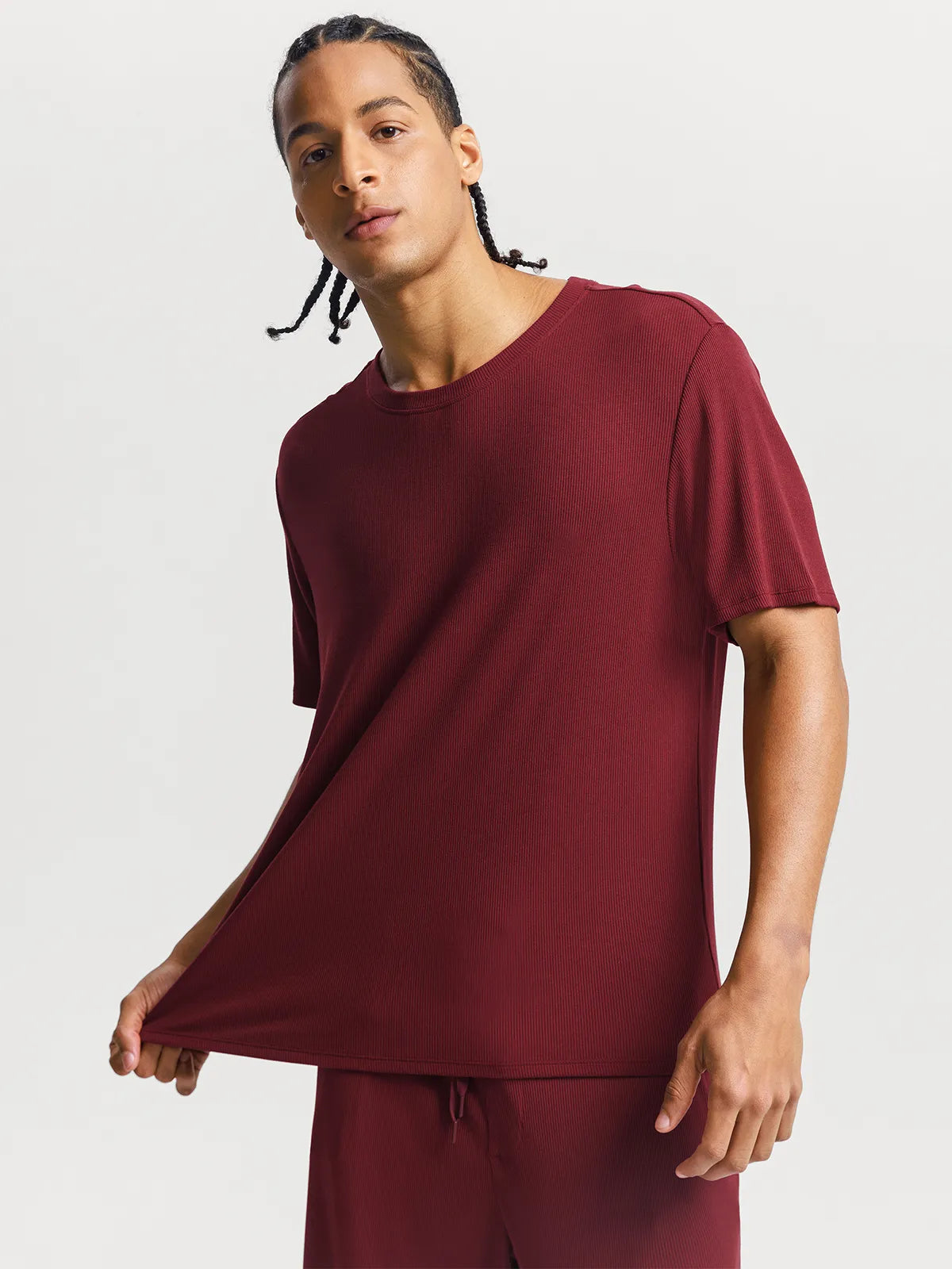 Men's Modal Short Sleeve & Pant PJ Set