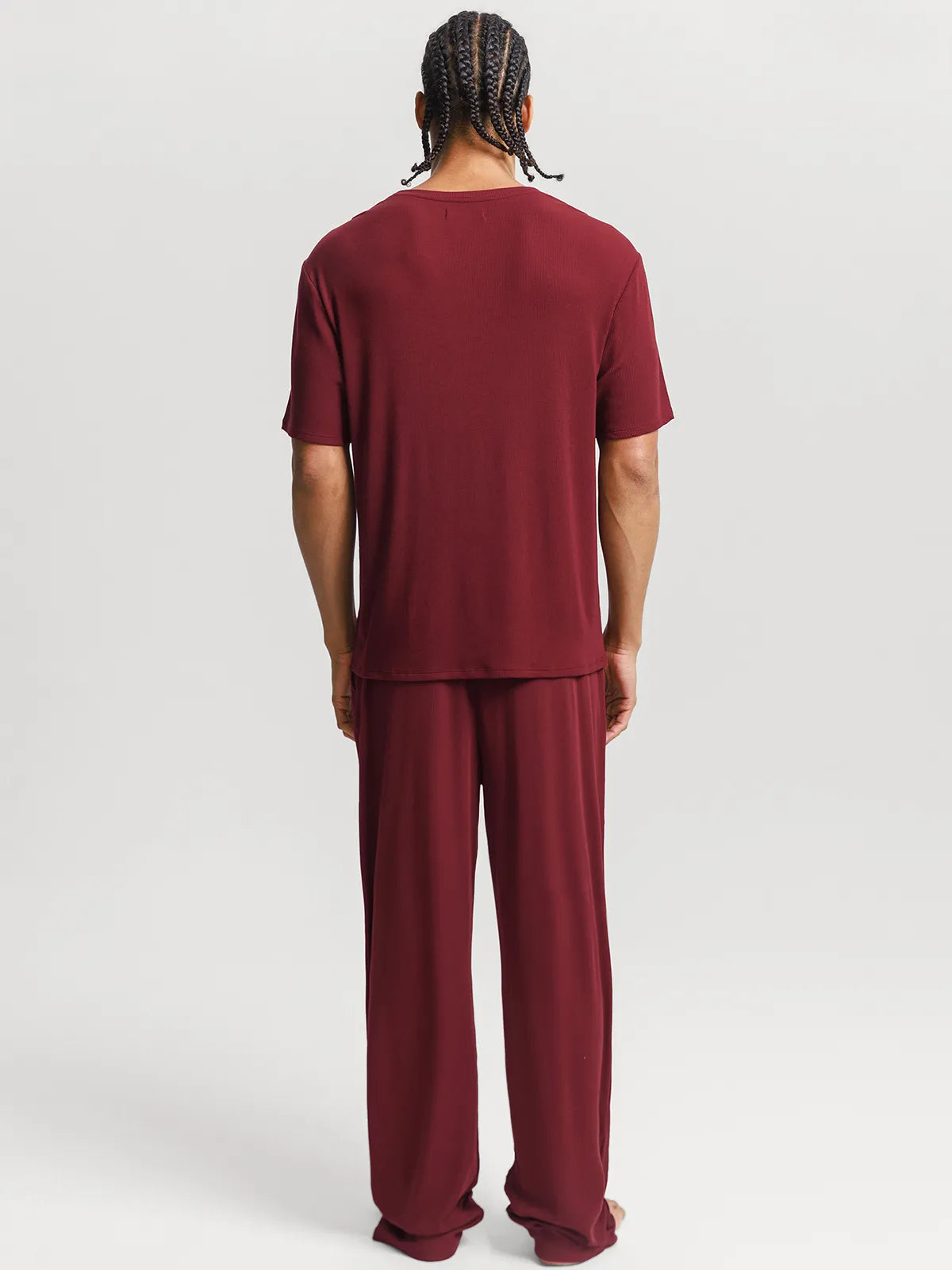 Men's Modal Short Sleeve & Pant PJ Set