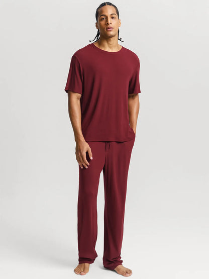 Men's Modal Short Sleeve & Pant PJ Set