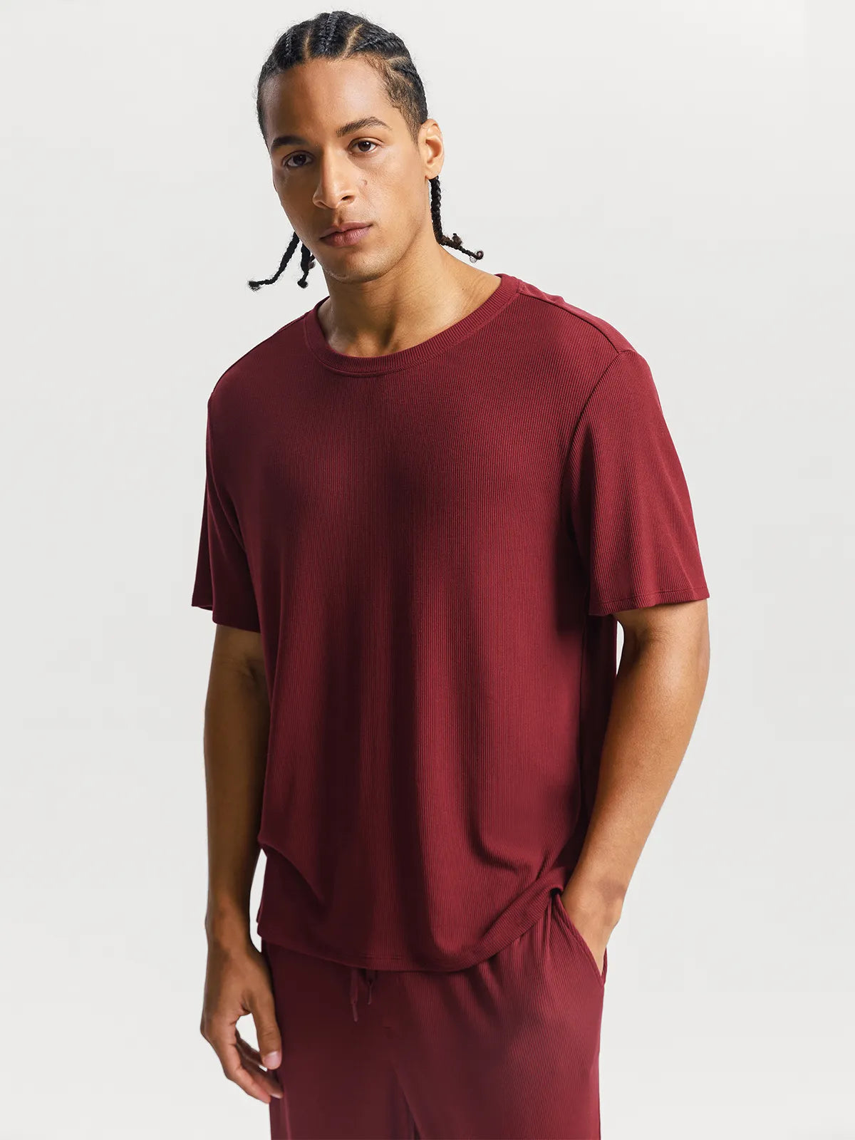 Men's Modal Short Sleeve & Pant PJ Set