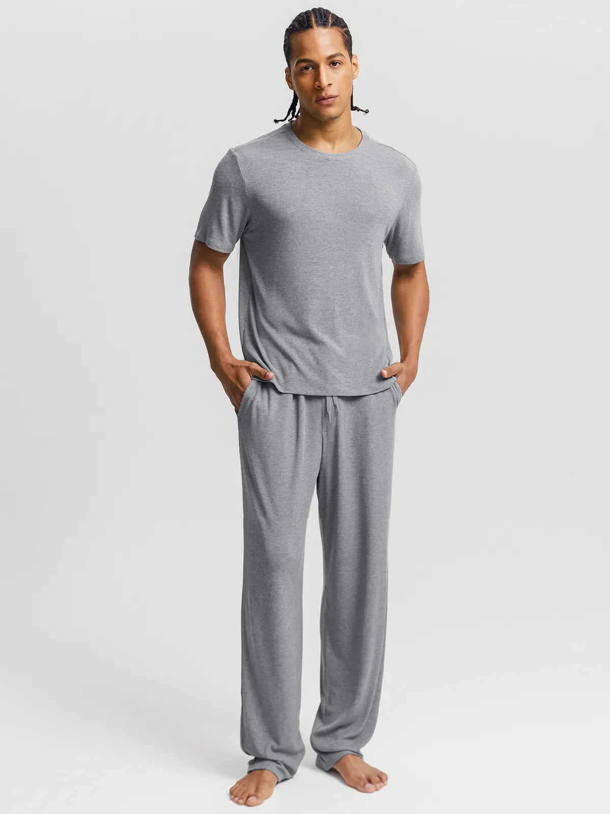 Men's Modal Short Sleeve & Pant PJ Set