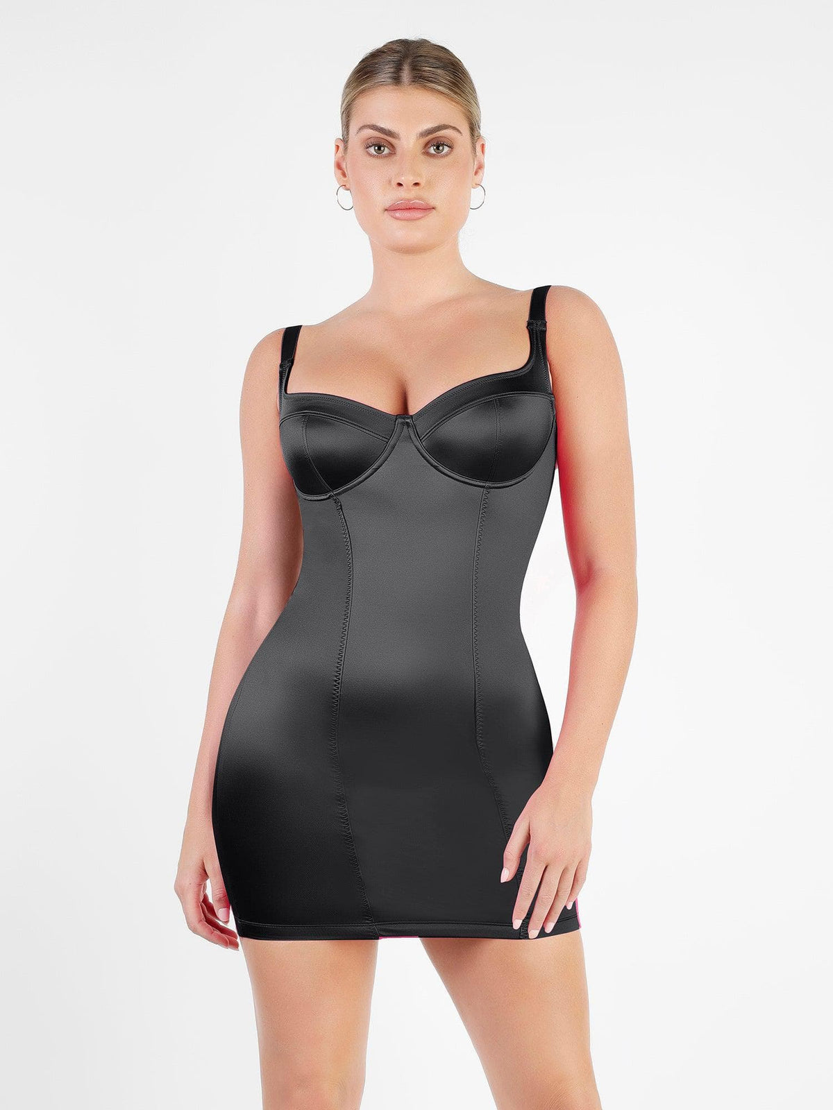 Shapewear Scuplting Satin Bustier Mini Dress For Insiders