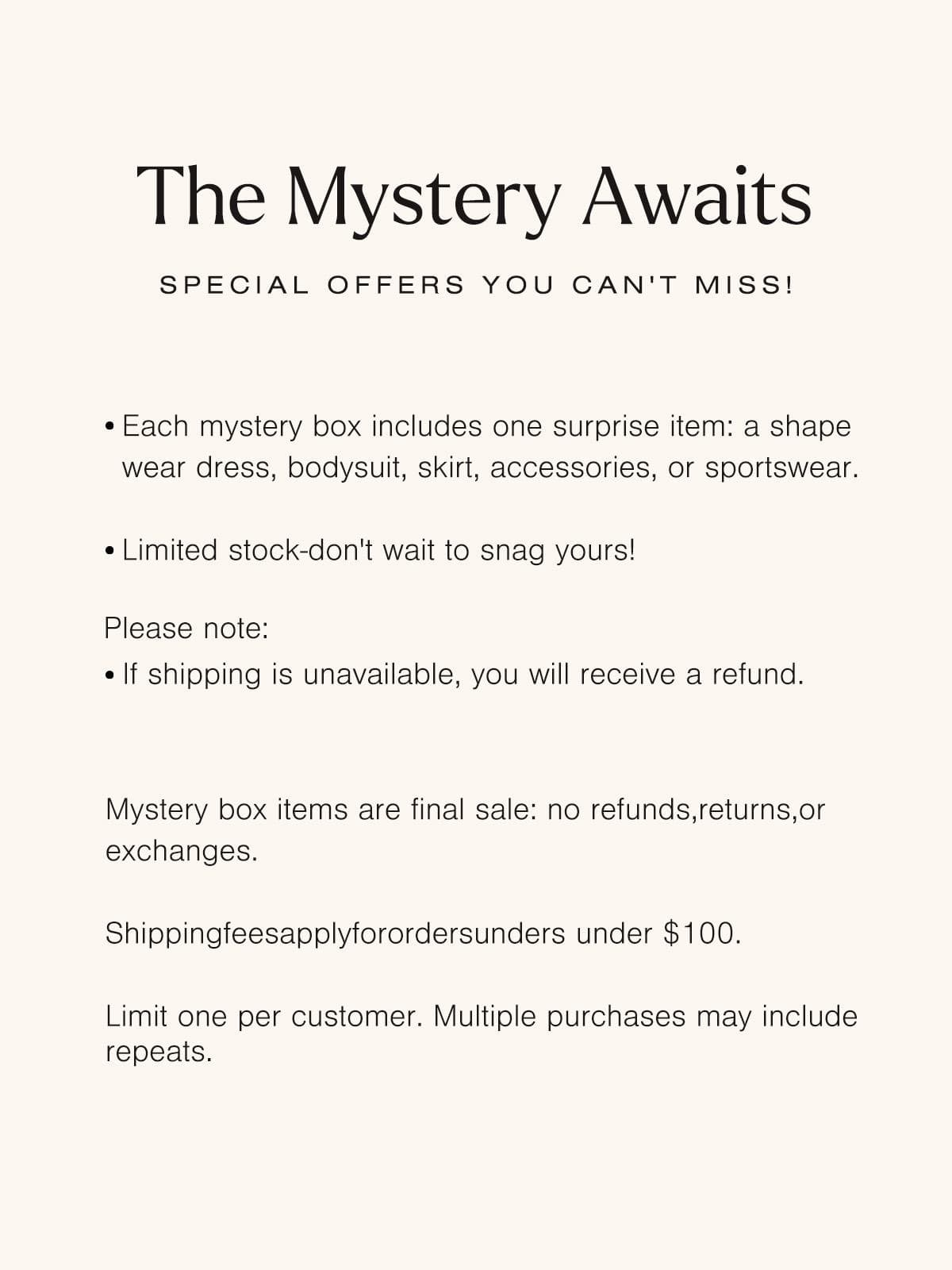 Mystery Box: $29.99 for Shapewear Magic