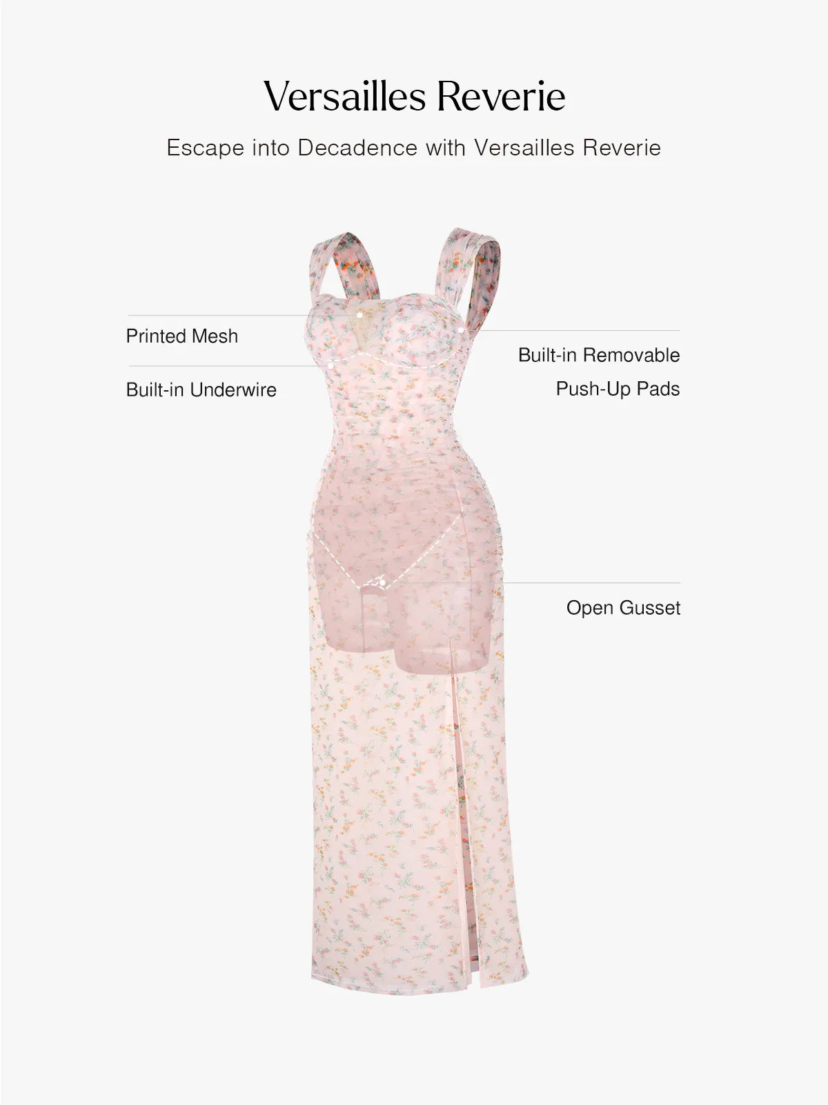 Off-The-Shoulder Sculpting Floral Print Maxi Dress