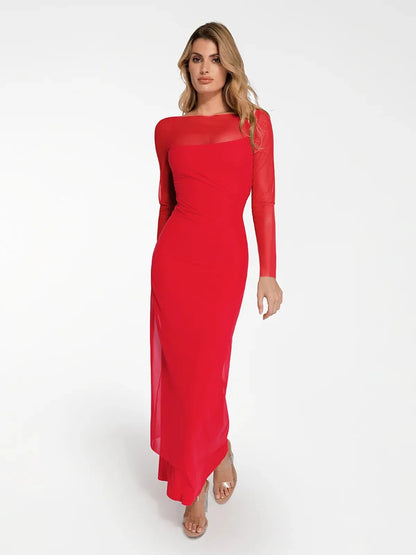 Shapewear Modal Dress Sheer Mesh Cover-Up Set