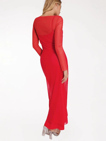 Shapewear Modal Dress Sheer Mesh Cover-Up Set