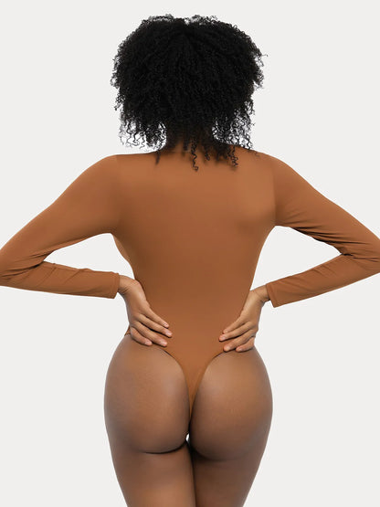Redtag Thermal Shapewear Long Sleeve Tummy Control Bodysuit