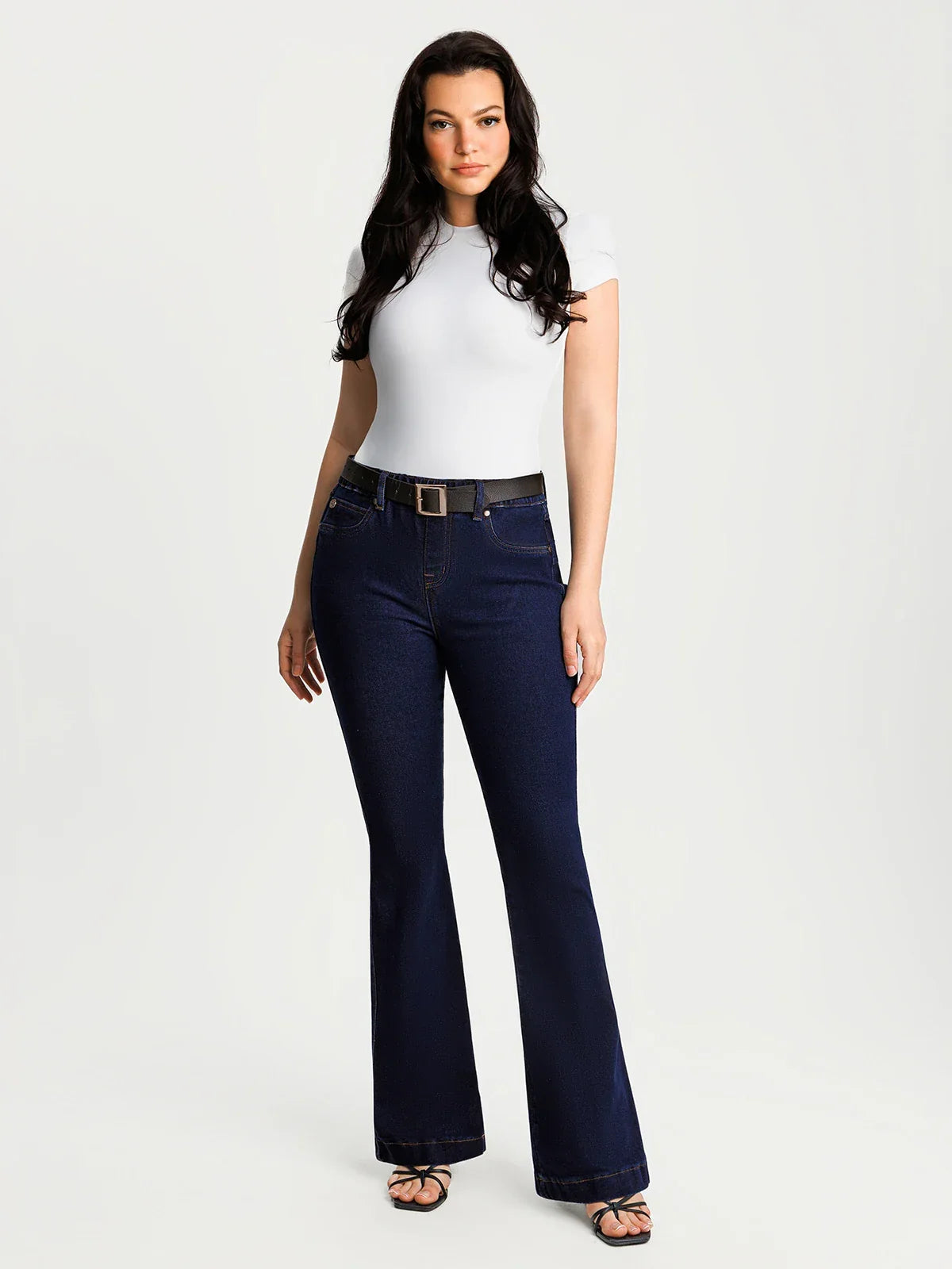Sculpting High-Rise Stretch Flare Jeans
