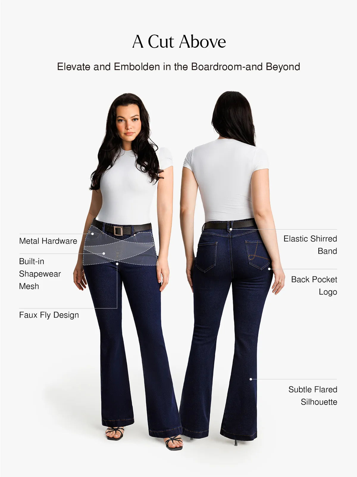 Sculpting High-Rise Stretch Flare Jeans
