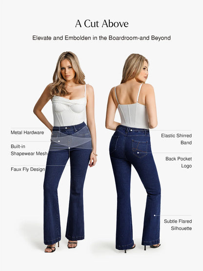 Sculpting High-Rise Stretch Flare Jeans