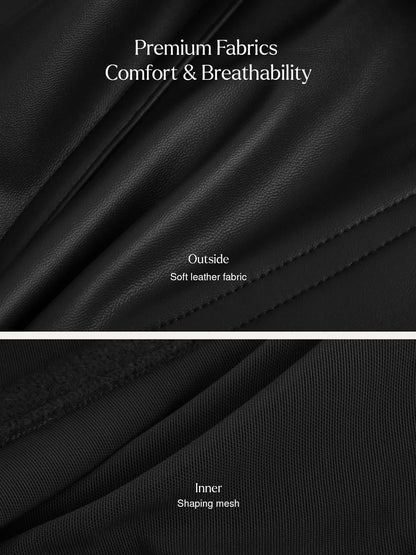 Sculpting Leather Corset Boned Waist Cincher