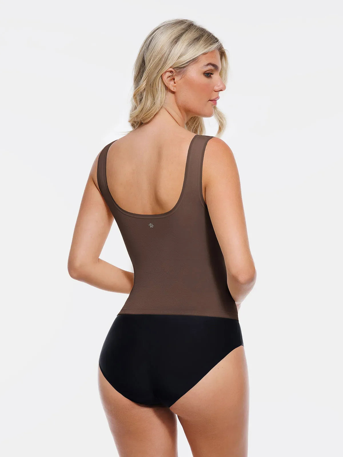 Sculpting Push-Up Square Neck Sleeveless Cami Top with Built-in Bra