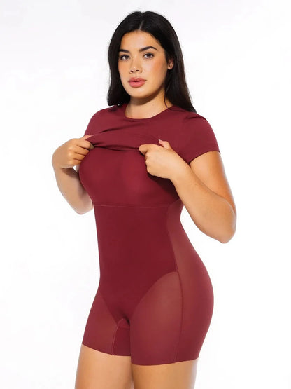 SculptWear Short Sleeve Fitted Sheath Dress