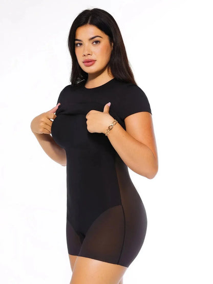 SculptWear Short Sleeve Fitted Sheath Dress