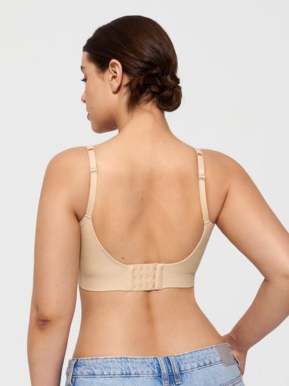 Seamless Adjustable Wide-Strap Underwire-Free Smoothing Bra