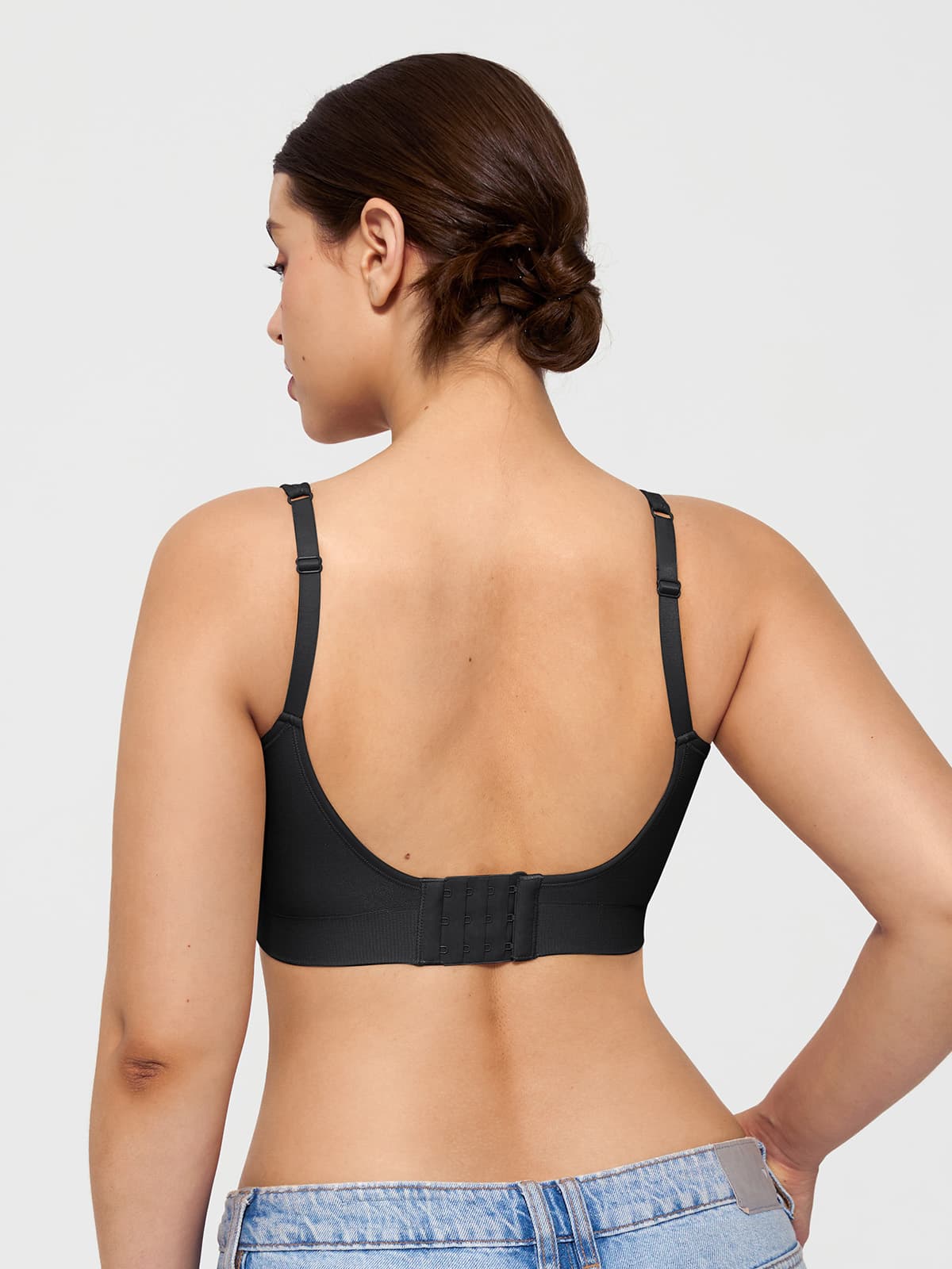 Seamless Adjustable Wide-Strap Underwire-Free Smoothing Bra