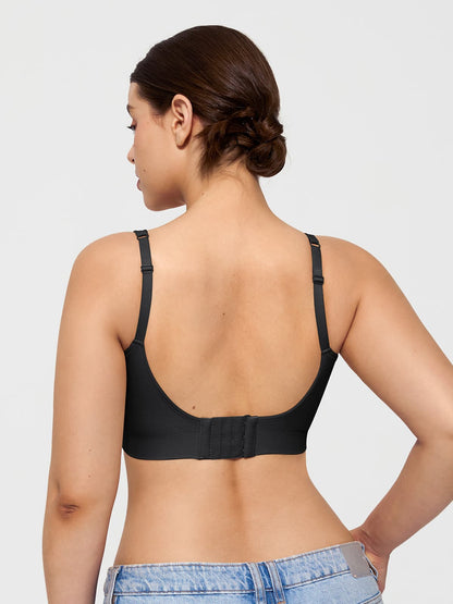 Seamless Adjustable Wide-Strap Underwire-Free Smoothing Bra