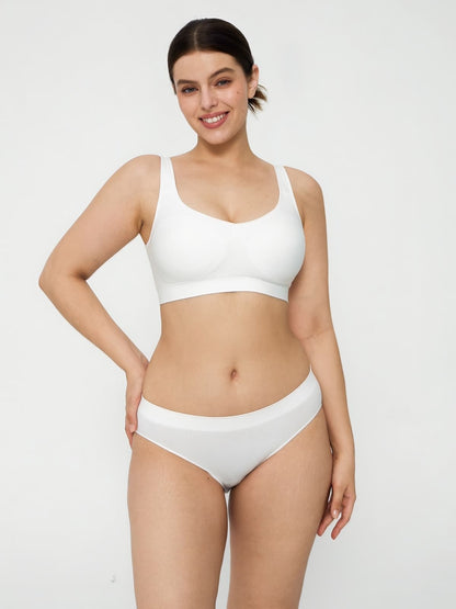 Seamless Adjustable Wide-Strap Underwire-Free Smoothing Bra