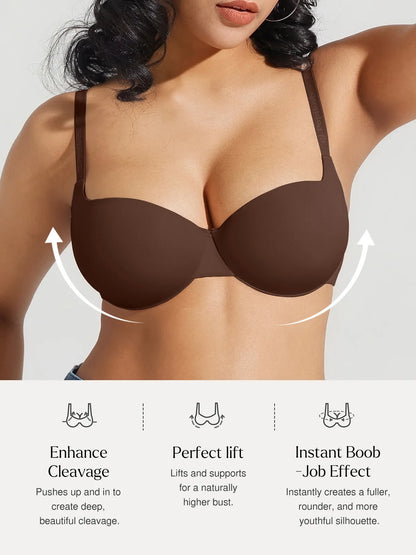 Seamless Balconette Push-Up T-Shirt Bra
