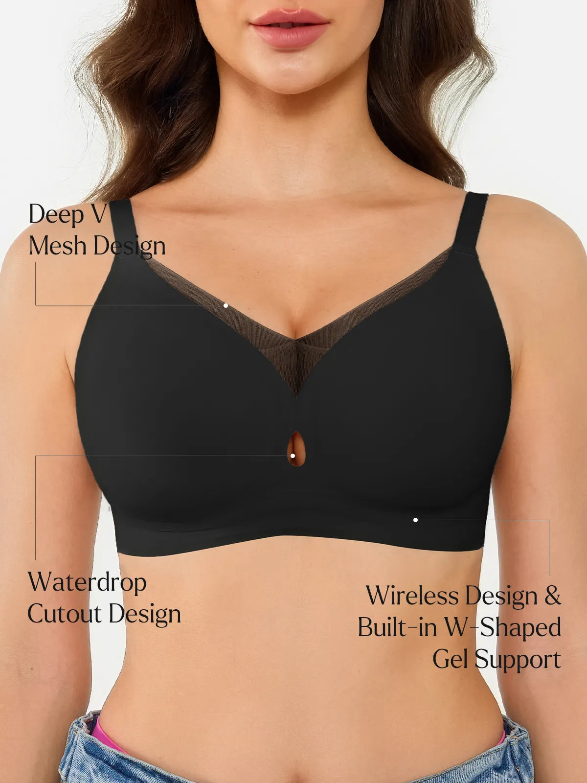 Seamless Airy Contour Plunge Bra