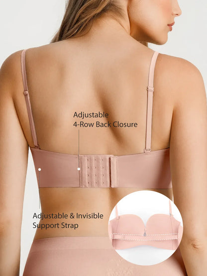 Seamless Non-Slip Push-Up Shaping Strapless Bra
