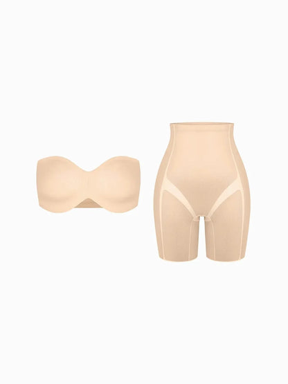 Seamless Push-Up Shapewear Bra Butt-Lifting Shorts Set