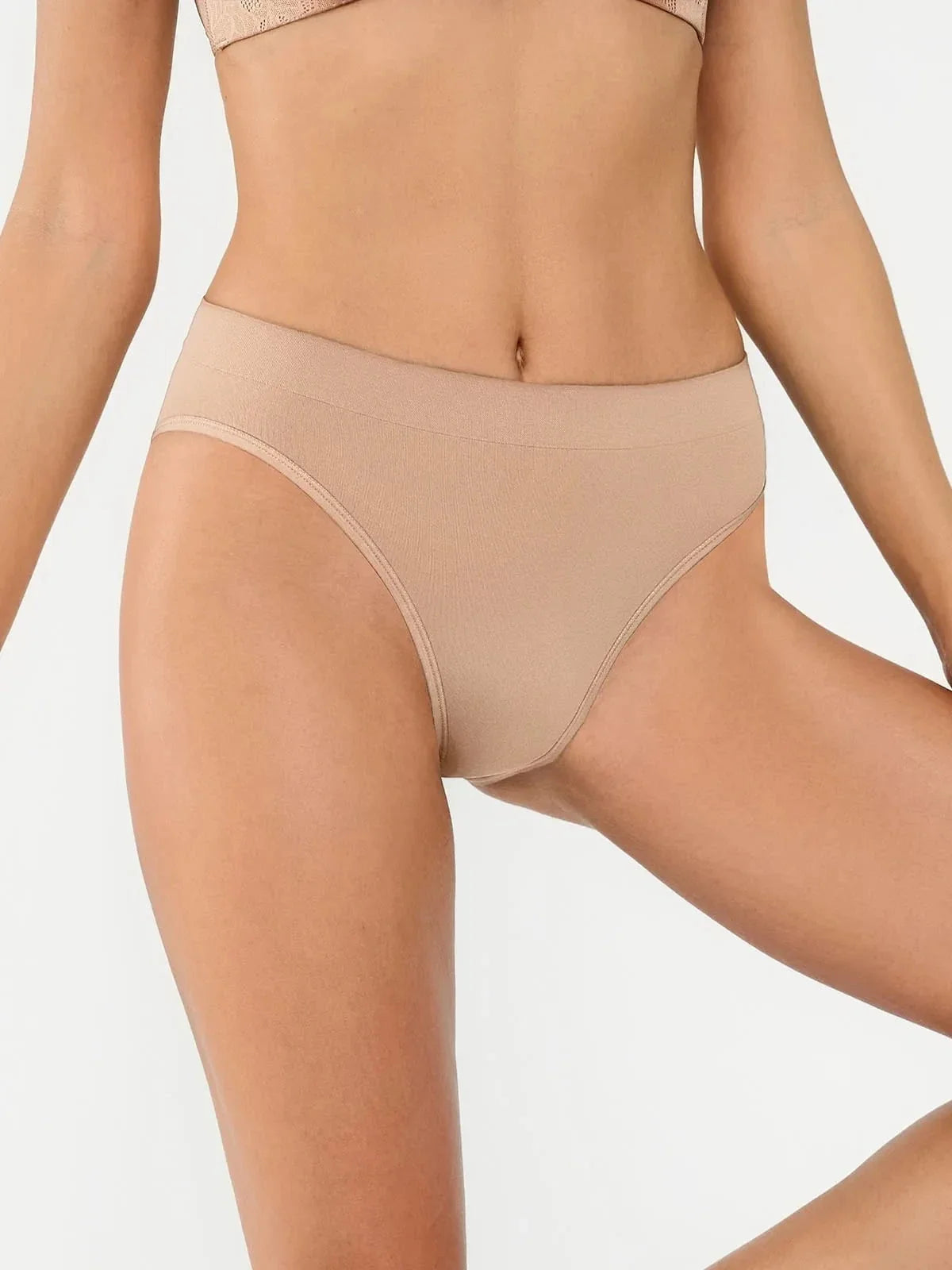 Seamless Ribbed-Waist Brief