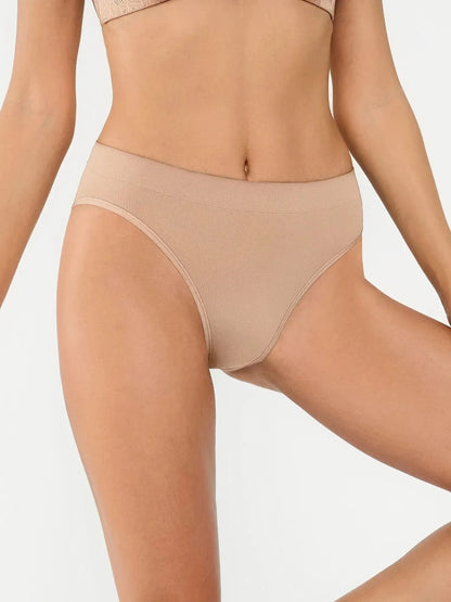 Seamless Ribbed-Waist Brief